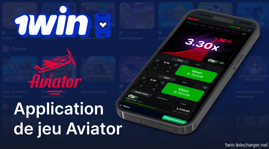 Jouez au jeu Aviator sur l'application 1win