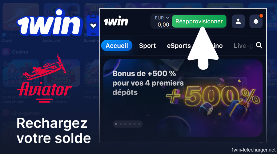 Rechargez votre solde 1win