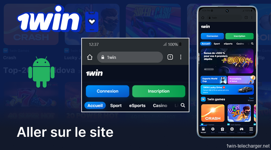 Visitez le site Web de 1win