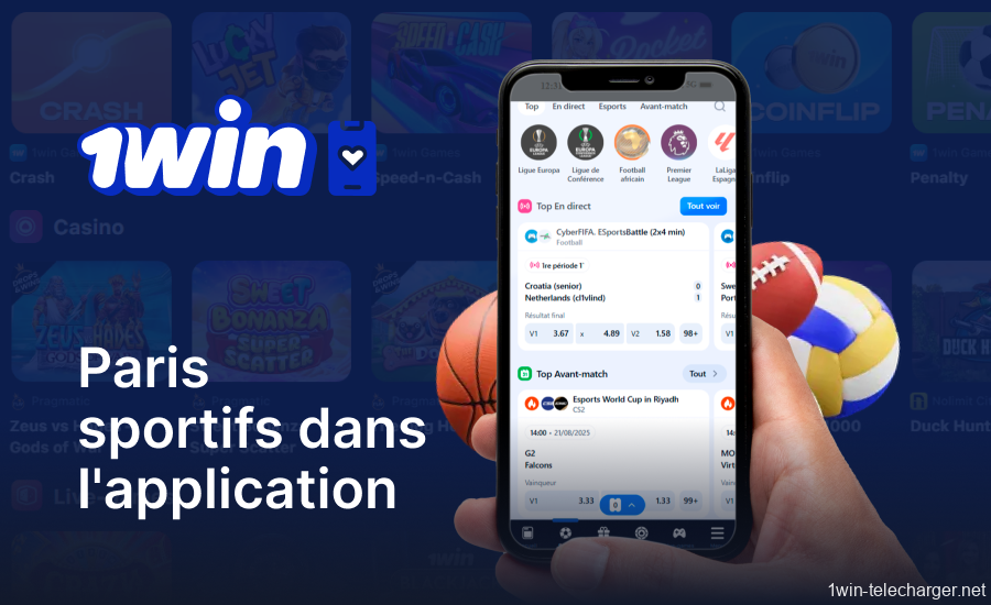 Pariez sur le sport avec l'application 1win
